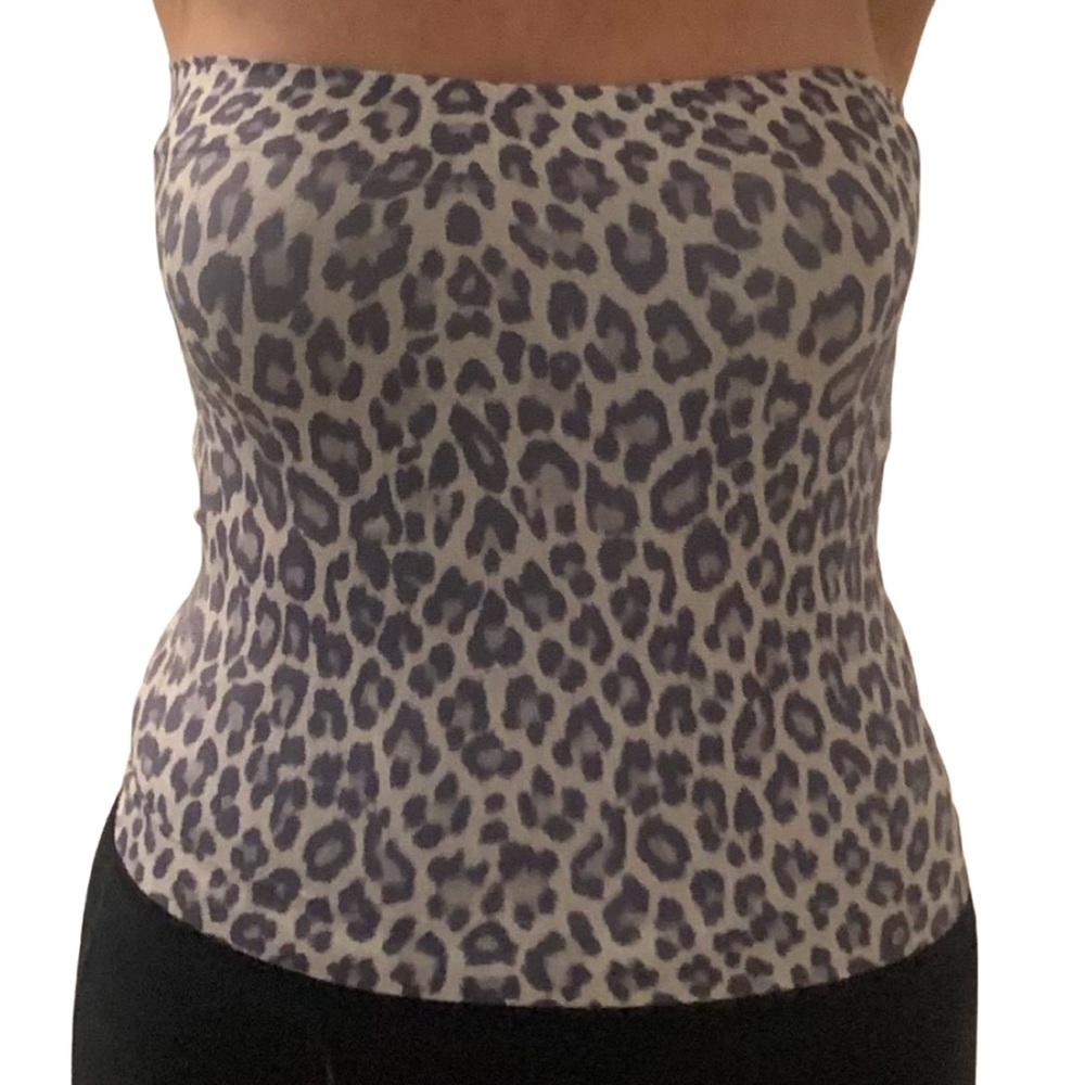 LOVE SEX MONEY leopard strapless tube top. Stretchy nylon NWOT - Picture 2 of 6
